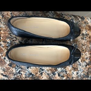 Quilted and patent shoes